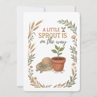 Farm-to-Table Little Sprout | Baby Shower Invitation