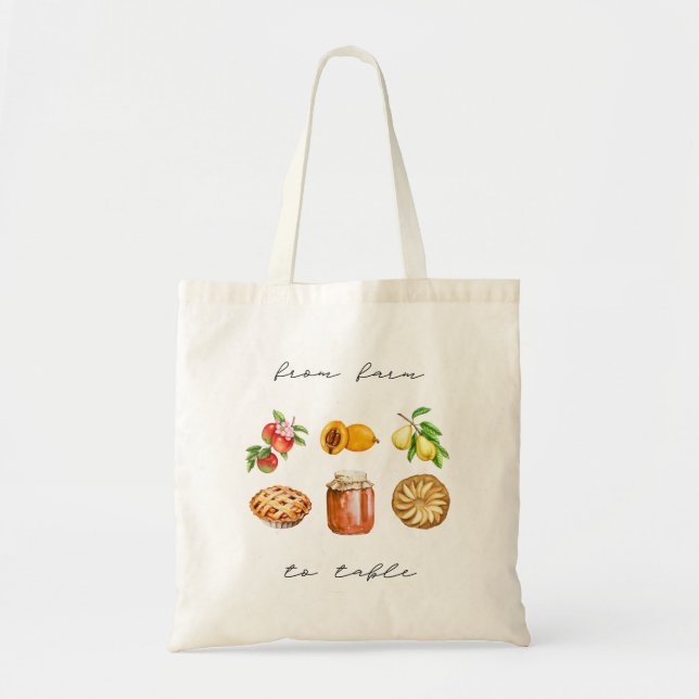 Farm To Table Pome Fruit Edition Tote Bag (Front)