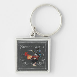 Farm to Table Rooster Key Ring