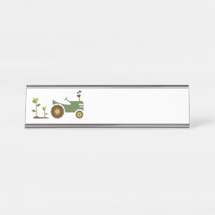 Farm Tractor Desk Name Plate