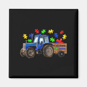 Farm Tractor Truck Puzzle Autism Awareness Day 202 Magnet
