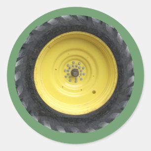 Farm Tractor Wheel Series Classic Round Sticker