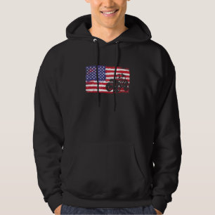 Farm Tractors Usa Flag Patriotic Farming American Hoodie