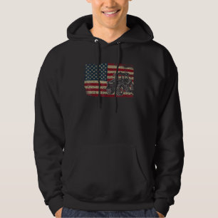 Farm Tractors Usa Flag Patriotic Farming Farm Hoodie
