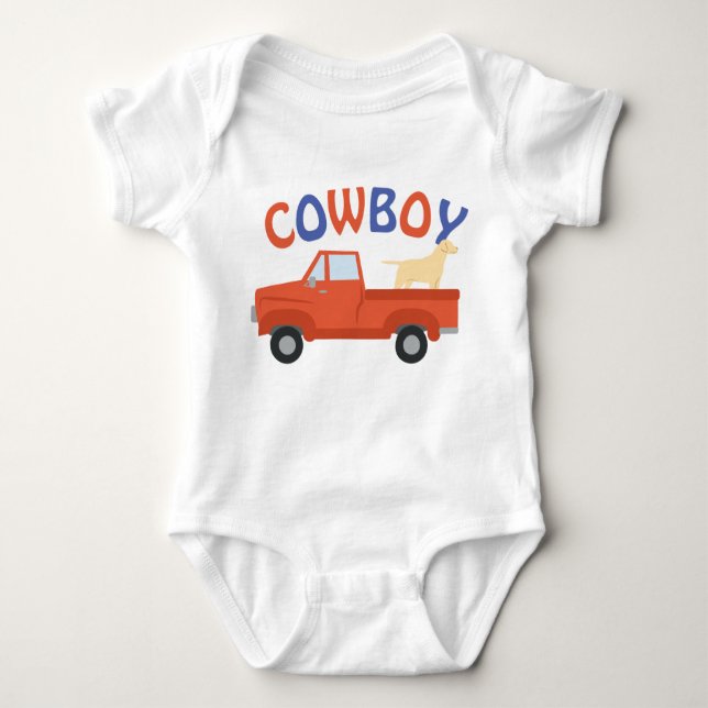 Farm Truck Baby Bodysuit (Front)