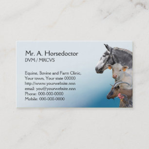 Farm vet appointment card