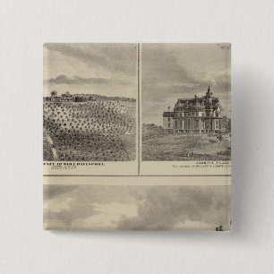 Farm, vineyard and residences in Cedar County 15 Cm Square Badge