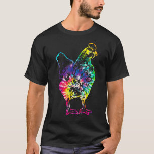 Farm Vintage Chicken Tie Dye Hippie Poultry Farmer T-Shirt