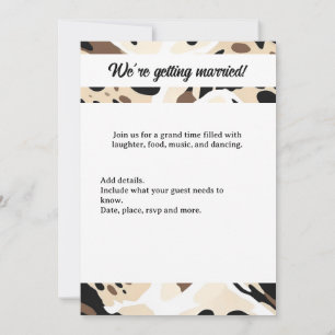 Farm wedding cow purple invitation