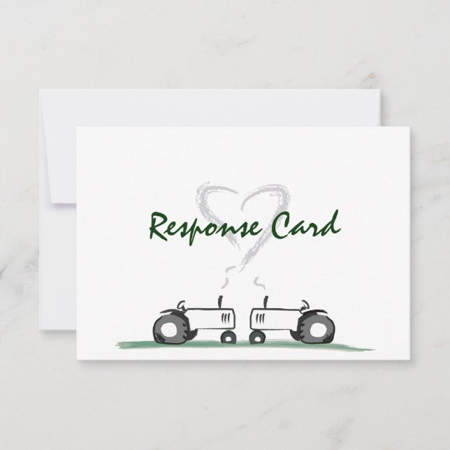 Farm Wedding RSVP Card: Classic Style Card (Front)