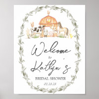 Farm Welcome Sign, Farm Poster, Farm baby shower 
