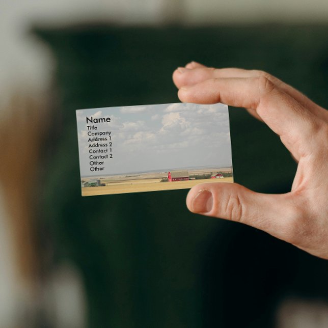 Farm Wheat Fields Landscape Business Card (In Situ)