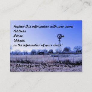 Farm with Windmill Business Card