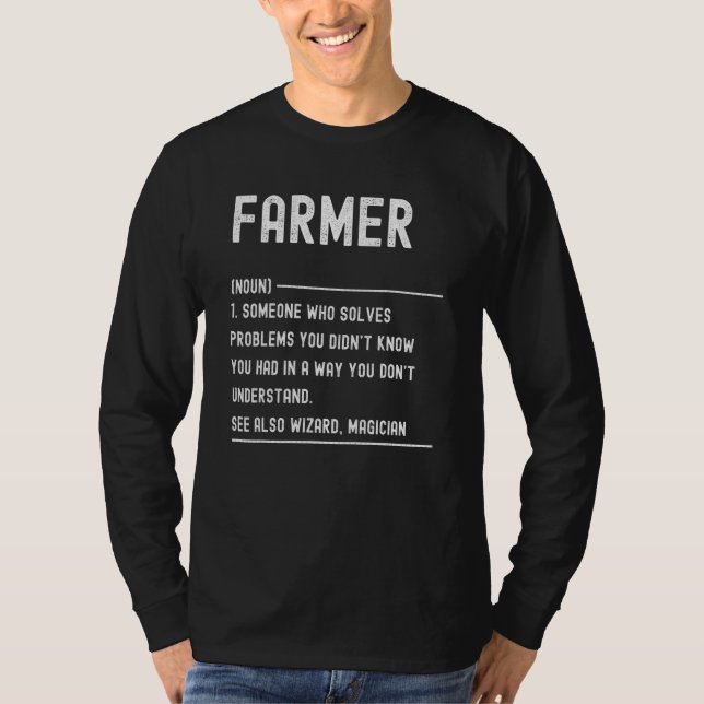 Farm Worker Definition  Job Title T-Shirt (Front)