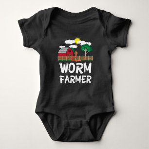 Farm Worm Composting Farming - Farmer Gift Baby Bodysuit