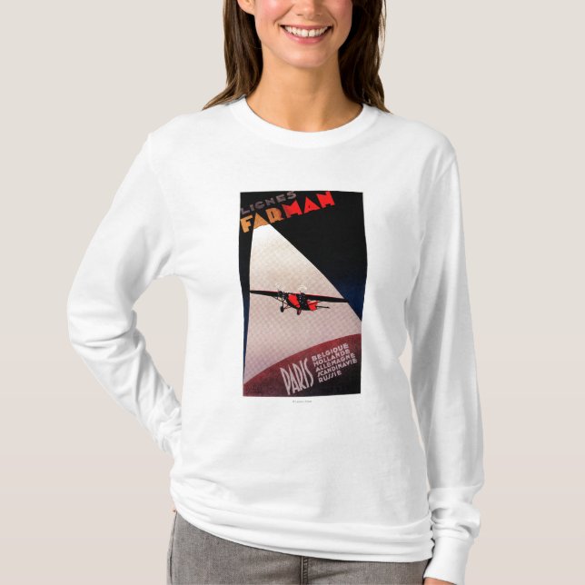 Farman Airlines Farman 300 Monoplane Promo Poste T-Shirt (Front)