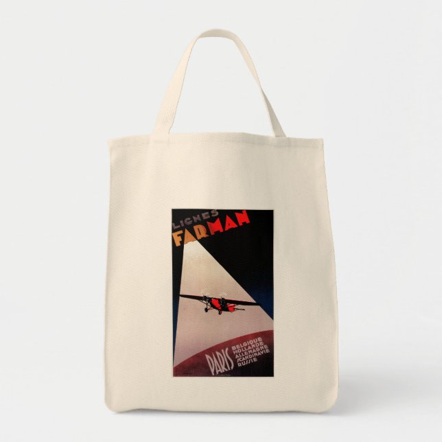 Farman Airlines Farman 300 Monoplane Promo Poste Tote Bag (Front)