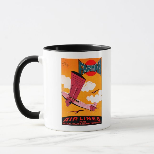 Farman Brothers Airlines F-170 Monoplane Poster Mug (Left)