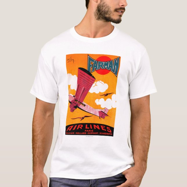 Farman Brothers Airlines F-170 Monoplane Poster T-Shirt (Front)
