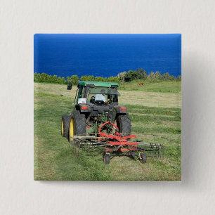 Farmer 15 Cm Square Badge