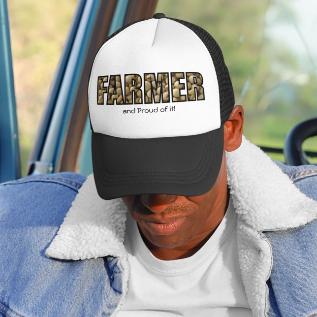 Farmer and Proud of it! Farming Country Soybean Trucker Hat (Creator Uploaded)