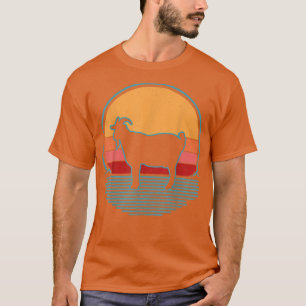 Farmer animal lover Retro Vintage Sunset Goat T-Shirt
