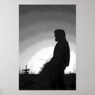 Farmer at Sunset Poster