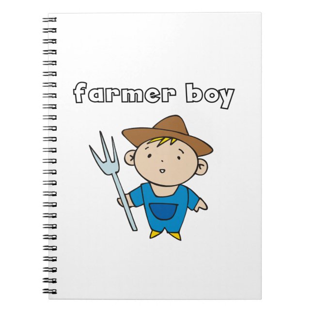 Farmer Boy Spiral Notebook (Front)