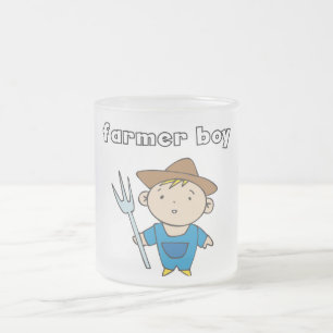 Farmer Boy Tshirts and Gifts Frosted Glass Coffee Mug