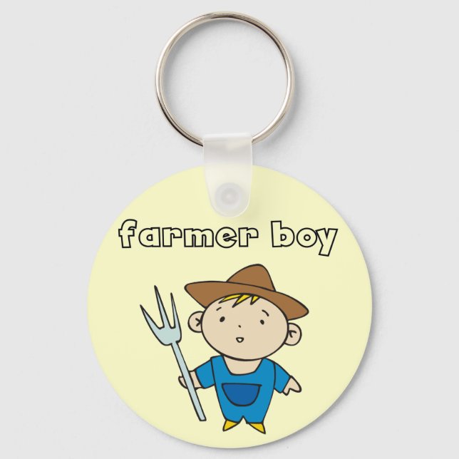 Farmer Boy Tshirts and Gifts Key Ring (Front)