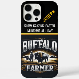 Farmer Caring for His Bison iPhone 16 Pro Max Case