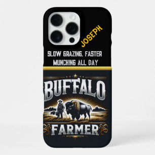 Farmer Caring for His Bison iPhone 16 Pro Max Case