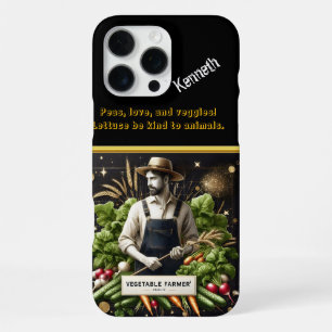 Farmer Caring for Spring Vegetables iPhone 16 Pro Max Case