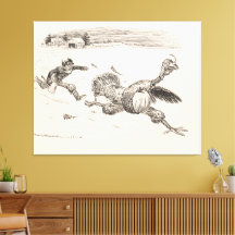 Farmer Chasing Turkey - William Walker