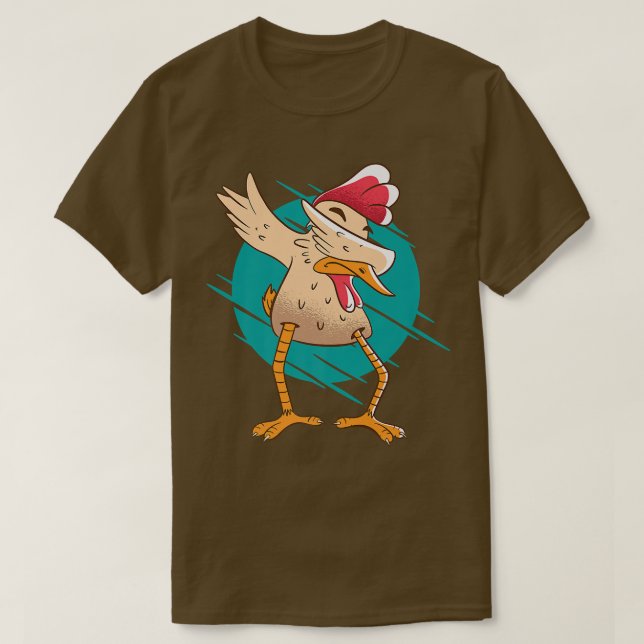 Farmer Chicken Egg Chicken Dabbing Dance funny Dab T-Shirt (Design Front)