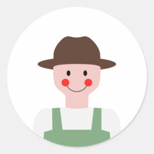 Farmer Classic Round Sticker