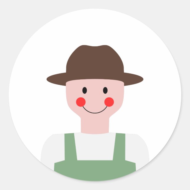 Farmer Classic Round Sticker (Front)