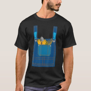 Farmer Costume Dungarees Harvest Farming Barn Catt T-Shirt