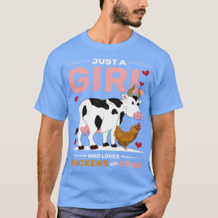Farmer Cow Lover Women Farming Girls Farm Animal C T-Shirt