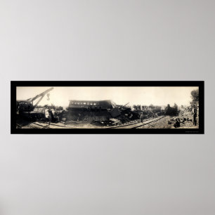 Farmer Cty Train Wreck Photo 1909 Poster