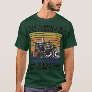 Farmer Dad Tractors Farmer Funny Saying Men Women  T-Shirt