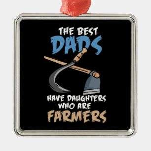 Farmer - Daughters Who Are Farmers Metal Tree Decoration