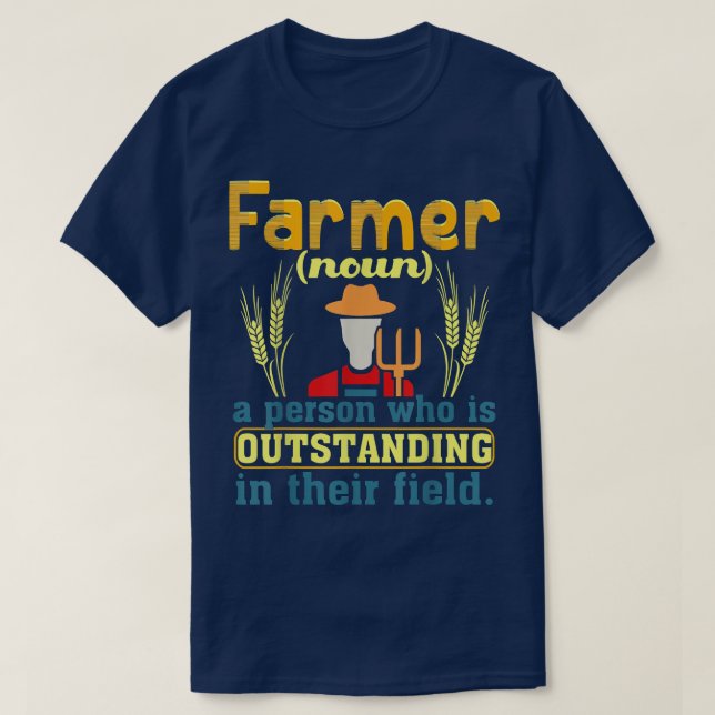Farmer Definition Farm Gift Farmer  T-Shirt (Design Front)