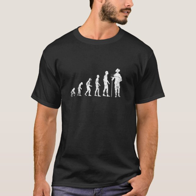 Farmer Evolution Agriculture Farm T-Shirt (Front)