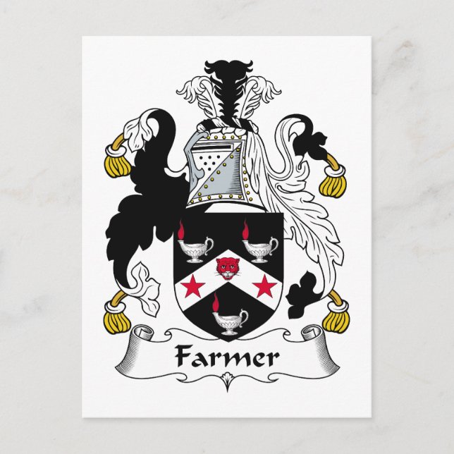 Farmer Family Crest Postcard (Front)