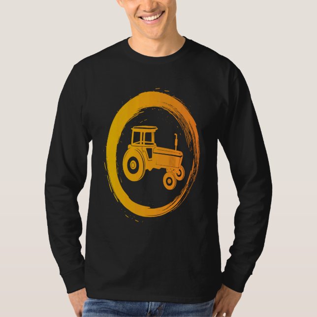 Farmer farm agricultural tractor T-Shirt (Front)