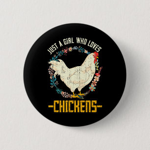 Farmer Farm Animal Chicken Lover Poultry Chicken 6 Cm Round Badge