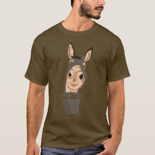 Farmer Farm Animal Donkey Lover Cute Pocket Donkey T-Shirt