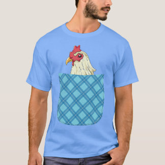 Farmer Farm Animal Lover Farming Hen Cute Pocket C T-Shirt