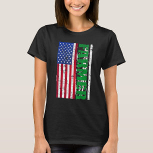 Farmer Farming Animals American Flag Vintage T-Shirt